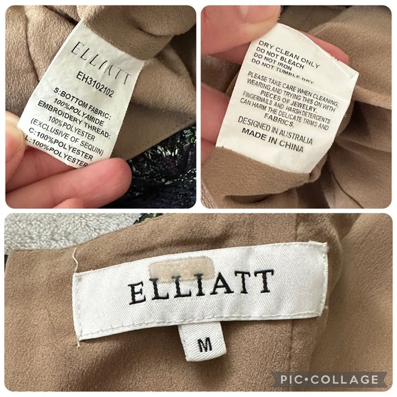 ELLIATT Floral Iridescent Sequin Mesh Midi Dress Medium - Picture 14 of 16